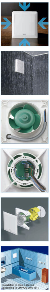 M1/100 P - Extractor de baño ultra silencioso de 90/75 m3/h - Con sensor de  presencia